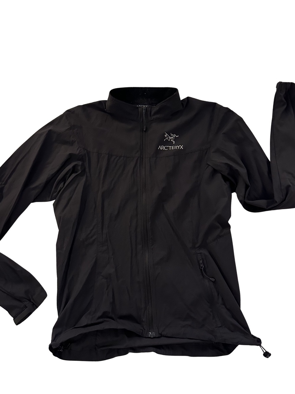 ARC’TERYX Light Zip Up Black Jacket • Outdoor Hike • Wind Rain • Size Medium